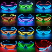 Dois-cores cortinas modos flash óculos brinquedos iluminação luminosa colorido brilhante dj clássico carnaval dança bar festa brinquedos 2024 - compre barato