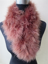women fur scarf of Real ostrich fur autumn winter warm wraps blue green black 8 colors vintage fur scarves S114 2024 - buy cheap