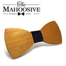 Mahoosive Brand Handmade Wood Bow Ties Bowtie Wedding Butterfly Gravata Ties For Men Geometric Wooden Bow Tie 2024 - buy cheap