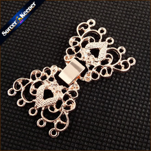 Jewelry Vintage Rose Gold Clasps Findings & Components Flower Filigree Metal Copper Pearl Beads Necklace Toggle Connector 5 PCS 2024 - buy cheap