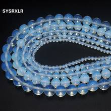 Wholesale White Natural Stone Opal Quartz Loose Round Beads For Jewelry Making DIY Bracelet Necklace 4/6/8/10/12 MM Strand 15'' 2024 - buy cheap