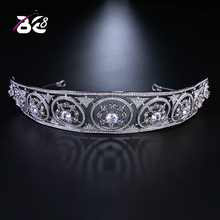 Be 8 Top Quality Jewelry Vintage Bridal Hair Accessories AAA Cubic Zircon Stone Women Crown Wedding Engagement Gifts H124 2024 - buy cheap