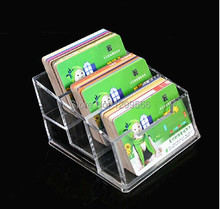 Free shipping hot sale high quality 3 layer arylic business name card  holder Desktop card the single name card display box 2024 - buy cheap