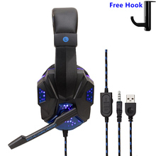 Wired Gaming Headset for PC,PS3,PS4,Xbox One LED lighting headphone with Mic Super Bass Speakers for Laptop Nintend Switch 2024 - buy cheap