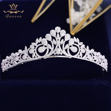 Bavoen High-end Full Zircon Brides Crowns Tiaras Plated Crystal Wedding Hairbands Evening Hair Accessories Prom Jewelry 2024 - buy cheap