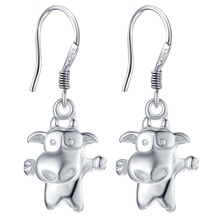 cow,lovely Top quality free shipping silver plated Earrings for women fashion jewelry /RFUFKJNM WBAIUXOI 2024 - buy cheap