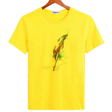 bgtomato colorful feather tshirt beautiful streetwear fashion feather t shirt men body oversized t shirt harajuku t-shirt men 2024 - compre barato