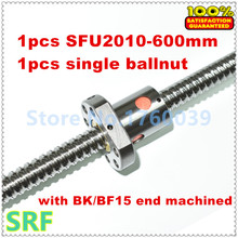 20mm Ballscrew RM2010 set:1pcs SFU2010 Rolled Ballscrew L=600mm C7+1pcs SFU2010 ballnut with BK/BF15 end processing 2024 - buy cheap