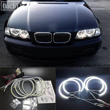 HochiTech 131mm+146mm Ultra bright SMD white LED angel eyes 2500LM halo ring kit day light for BMW E46 NON PROJECT Coupe Sedan 2024 - buy cheap