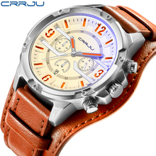 CRRJU Топ бренд класса люкс мужские спортивные часы с хронографом военные водонепроницаемые Модные Повседневные кварцевые часы Relogio Masculino 2024 - купить недорого