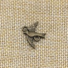 30 pçs pássaros encantos conectores bronze antigo cor diy jóias fazendo artesanato artesanal 2024 - compre barato