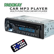 Central multimídia automotiva para mp3, usb, bluetooth, 1 din, áudio estéreo, sintonizador mmc, alta potência, 3077 2024 - compre barato