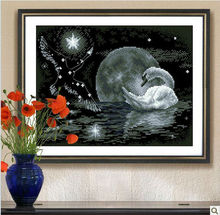 Embroidery Package Factory Shop High Quality Cross Stitch Kits Moon Geese Top Grade 2024 - buy cheap