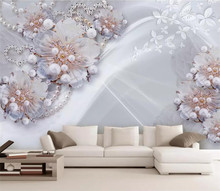 Papel pintado personalizado 3d foto mural papel de pared de gama alta joyería fina flores sala de estar fondo de sala mural de papel de pared 2024 - compra barato