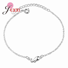 Discount Most Popular Handmade Real 925 Sterling Silver Chain Cute Dolphin Bracelet For Women Engagement Jewelry Gift 2024 - buy cheap