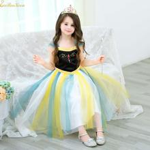 Anna Dress Summer sleeveless Costume For Kids Anna Cosplay Costume For Girls Princess Dress Halloween Party Dress Birthday Gifts 2024 - buy cheap