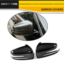 Add on Style Real Carbon Fiber Mirror Cover For Mercedes Benz W204 A W176 E W212 E W207 GLA X156 CLA W117 CLS W218 C Class 2024 - buy cheap