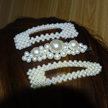 XDPQQ Fashion simple hairpin woman headdress handmade pearl woven hairpin side clip girl hair accessories hair clip 2024 - buy cheap
