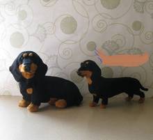 artificial dachshund dog model ,polyethylene&furs black dog handicraft ,car ornament home decoration gift a2056 2024 - buy cheap