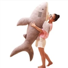 Dorimytrader JUMBO Soft Simulation Animal Shark Plush Toy StuffedKids Play Doll Pillow for Lover Children Gift 63inch 160cm 2024 - buy cheap