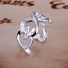 Ring Silver Plated Ring Silver Trendy Jewelry Ring Heart Jewelry Wholesale Free Shipping owue LR091 2024 - buy cheap