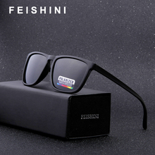 FEISHINI High Quality Mens EYEGlasses Black Vintage Fashion Diablo Rectangle UVB Sunglasses Women Polarized Brand Designer 2024 - buy cheap