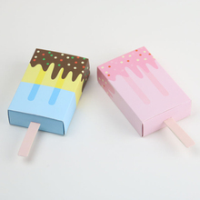 Cajas de dulces con forma de helado Kawaii para Baby Shower, caja de regalo para cumpleaños para niños, recuerdos de fiesta para niños, B062, 50 unidades por paquete 2024 - compra barato