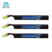 3pcs 18650 Power  RC Lipo battery 7.4V 2200MAH 40C AKKU Mini Airsoft toys Gun Battery RC model 2024 - buy cheap