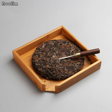 Noolim bandeja de chá retangular de bambu, utensílios para chá kung fu puer xícara de chá, armazenamento recipiente e utensílios para casa 2024 - compre barato