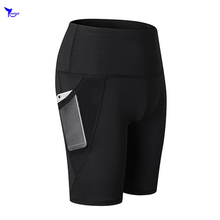 Dry Fit High Waist Elasticity Yoga Shorts Mesh Pockets Sport Running Leggings Workout Jogging Tights Fitness Athletic Sportswear 2024 - buy cheap