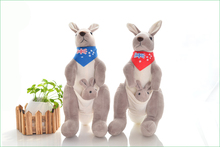 a pair of middle plush kangaroo toys new red and blue scarf kangaroo doll birthday gift about 40cm a69 2024 - buy cheap