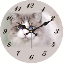 Shabby Chic,Lovely Cat Wall Clocks,Vintage Wall Clock,Wall Watches Home Decor,Big Wall Clock Animal Design 2024 - buy cheap