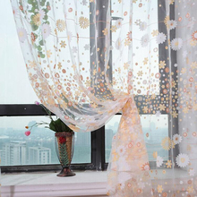NAPEARL для романтического занавес в рустикальном стиле пряжа Настроить готовой продукции балкон зеленый розовый тюль ткани цветочный дизайн прозрачная панель 2024 - купить недорого