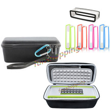 Negro/Gris llevar de viaje cubierta/bolsa de almacenamiento bolsa de caja + TPU funda de silicona suave para Bose SoundLink Mini 1 2 Altavoz Bluetooth 2024 - compra barato