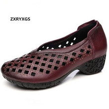 Zxryxgs sandálias femininas de couro bovino, sapatos casuais para mulheres, novos sapatos, 2020 2024 - compre barato