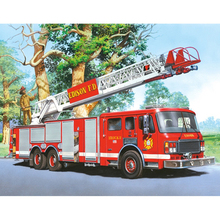 Full Square/Round DIY Diamond Embroidery Fire truck 5D Diamond Painting Rhinestone Mosaic Home Decor HYY 2024 - buy cheap