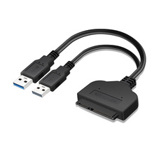 SATA 22Pin a Dual USB 3,0 Cable adaptador 2,5 pulgadas SATA Disco Duro puerto serie USB 3,0 Cable de disco duro 15cm 2024 - compra barato