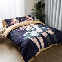 Roupa de cama japonesa anime catoon, conjuntos de cama de empregada kawaii 3d, tapete com edredom mangá, capa de edredom uk single, dual king super king 2024 - compre barato