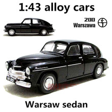 1:43 alloy car, Warsaw sedan high simulation car model, metal diecasts, coasting, the children's toy vehicles, free shipping 2024 - buy cheap
