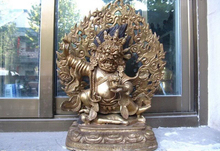 USPS to USA S0366 16 Tibet Buddhism Fane old Bronze Copper gild Vajrapani Mahakala Buddha Statue 2024 - buy cheap