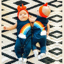 2019 Baby girl boy summer clothing Rainbow sibling matching Romper Jumpsuit  Outfit for Kid clothes toddler Children newborn 2024 - buy cheap