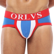 ORLVS Brand Men Underwear Sexy Men Briefs Cotton Breathable Mens Slip Cueca Gay Male Panties Underpants Briefs Gay penis Cotton 2024 - buy cheap
