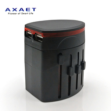 AXAET дорожный адаптер Международный универсальный блок питания с 2 usb-разъемами адаптер по всему миру электрическая розетка US UK EU AU Travel 2024 - купить недорого