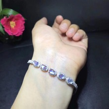 Natural blue moonstone bracelet, simple and exquisite, 925 silver, natural gemstones, beautiful and clean colors 2024 - buy cheap