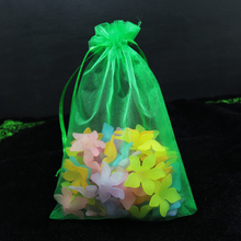 Atacado 100 peças alta qualidade 11x16cm pequeno bolsa de organza cor verde presente de casamento sacos de doces joias bolsa de embalagem 2024 - compre barato