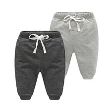Коллекция 2017 года, весенние штаны для маленьких мальчиков хлопковая Спортивная одежда для маленьких мальчиков, штаны с эластичной резинкой на талии для малышей возрастом от 18 месяцев детская одежда 2024 - купить недорого