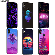 Funda con patrón de arte Neon Vaporwave para Xiaomi Redmi Note 9 Pro 9S 8T 8 Pro 9C 9A Mi 10T Pro Mi Note 10 Lite para POCO X3 2024 - compra barato