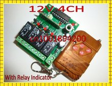 12v 4ch interruptor com controle remoto sem fio + indicador led, alternância momentânea, interruptor ligado/desligado para lâmpada de luz led smd 2024 - compre barato