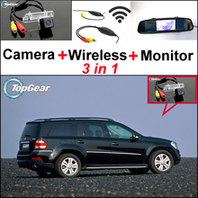 3in1 Especial WiFi Câmera Sem Fio + Receptor + Espelho Monitor de Estacionamento Sistema de Visão Traseira de Backup Para Mercedes Benz GL X164 2024 - compre barato