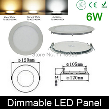 High quality dimmable 6W LED panel light round LED Recessed ceiling painel light fixtures 4000K for bathroom luminaire lamp 2024 - buy cheap